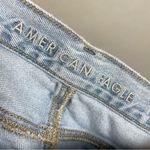 American Eagle Jeans AEO High Rise Mom Size 4 Regular Light Wash Distressed Blue Photo 8