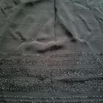 Vintage Andrea Polizzi for Rex Lester Black Maxi Skirt Beaded Slit Size 10 Glam Photo 2