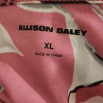 Allison Daley Floral Pink Blouse with 3/4 Sleeves Size XL Pink Floral Top Photo 5