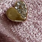 Free People  Blush Pink Velvet Rose Brooch 5 Pairs of Stud Earrings Cross Heart Photo 11