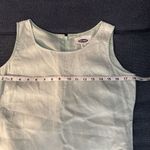 Old Navy VTG  100% Linen Dress Sz 4 Pale Green Knee Length Embroidered Lined Photo 9
