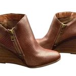 Journee Collection Brown Wedge Ankle Boots Photo 1
