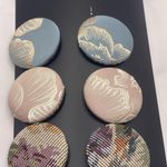 Vintage Havana Vintage Earrings Large Round Lucite Disco Costume 1 3/8" Photo 0