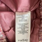 Anthropologie  Maeve Extended Shoulder Button Front Pink Tweed Vest Size Small Photo 3