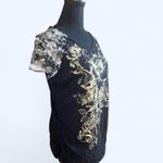 Southpole Vintage 2000s  black and gold rhinestone rose shirt Photo 2