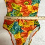 Vibrant Orange and Yellow One Piece Swimsuit with Spaghetti Straps Size M Photo 6