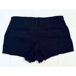 Free People  Sofia Distressed Black Denim Cutoff Jean Shorts Photo 5