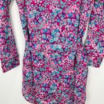 J.Crew Beach Shirtdress Floral Cotton Lightweight Long Sleeve Purple XXS NWT Photo 10