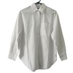 Madewell  Women's Oversized White Button Up Cotton Long Sleeve Shirt XS New Photo 1