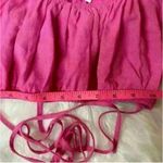 Princess Polly Hot Pink Off Shoulder Puff Sleeve Wrap Carrington Crop Top size 4 Photo 4