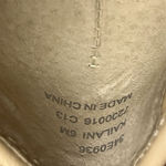 Calvin Klein 3.5” Beige Tan Peep Toe Zip Up Breathable Heels- 6M Photo 14