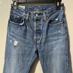 Levi's  501 Premium Denim Jeans Women's Size 24 Button Fly Distressed Medium Wash Photo 1