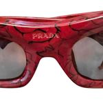 Prada Etruscan Marble Cat Eye Sunglasses - New - Red Photo 2