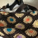 The Sak : Small Brown Floral Patch Crochet Bag/Purse Photo 12
