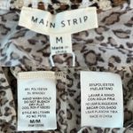 Main Strip Top Medium Animal Print V-Neck Stretch Long Sleeve New Photo 8