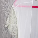 The bloom by yanquil sheer robe with lace butterfly sleeves size extra small White Photo 5