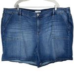 Lane Bryant  Mid Rise Girlfriend Shorts Sz 28 Plus Size Flex Magic Waistband Photo 0