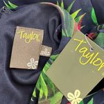 Taylor Navy Floral Shoulder Cutout Maxi Dress size 8 Crew Neck NWT Pink Green Blue Photo 7