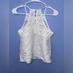 Milly Linen Blend White Crochet White Tank Top Made In USA NWOT Size 0 Photo 2
