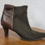 Joan & David Joan David Circa 365 Women's Ankle Boots 9.5 Black Fabric & Leather Pointed Toe Photo 0