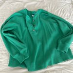 Old Navy Green  waffle Henley  Photo 1