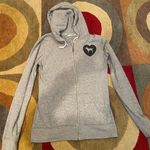 Victoria's Secret Victoria’s Secret PINK Logo Graphic grey Sweatshirt Zip Up Hoodie XS Photo 0