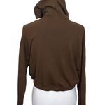 Monrow Full Zip Up Hoodie Sweatshirt Chocolate Brown Women’s Size Small Photo 5
