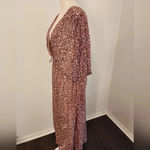 Ted Baker  London Vallyy Midi Dress size 10 Maroon/Pink Photo 4