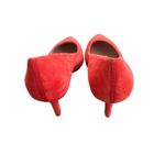 Boden Classic Suede Heels Hot Pepper Red Suede 37 Size 6 Photo 4