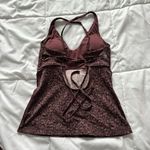 Athleta  Tankini Top W/ High Waisted Bottoms Womens Size Small Floral Maroon Swim Photo 9