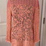 Sundance Silk Coral Sheath Dress with Long Sleeves. Photo 0