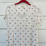 Soma Women's Cool Nights Short Sleeve Sleep Shirt Nightgown Butterfly Size XS Photo 2