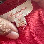 AMBIANCE | Red Orange Cardigan Sweater Sz M Size M Photo 4