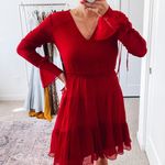 Shoshanna Red Silk Mini Dress Photo 5