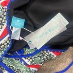 Coastal Blue  NWT One Piece Swimsuit V-Neck Colorful Beach Vacation Sz XL 16/18 Photo 4