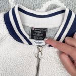 Champion cream Sherpa varsity bomber sporty jacket with logo Photo 4