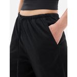 Athleta Tall Paradise Mid Rise Wide Leg Pant Black Linen Blend Relaxed M NWT Photo 3