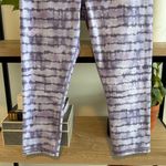 Athleta Mid-Rise Elation Printed Capri Legging, Purple Water Color Tie Dye, M Photo 4