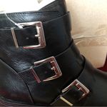 Time & Tru Womens Stylish Black Buckle Ankle Boot Size 10 Size Zip New Photo 5