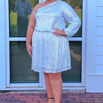 Chic Soul One Shoulder Shimmer Dress Photo 0