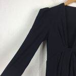 IRO Robiela Black Deep Plunge Puff Sleeve Mini Dress Size Small Photo 8