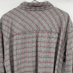 Columbia Holly Hideaway Flannel Dress Plaid Button Up Belted Gray Red Size 2X Photo 6