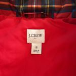 J.Crew Red Vest  BM367 Classic Tartan Plaid Puffer Vest Snap Pockets small Photo 5