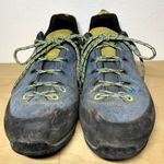 Salewa Approach Shoes Vibram Mountain Trainer Pelle Hiking Blue Jeans Citro 9 Photo 3