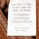 LPA Revolve Vance Midi Knit Skirt Metallic Stripe Bronze Gold Pearl Size S Photo 6