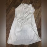 Lola & Sophie metallic cowl neck white blouse $155 XS Photo 1