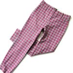 J.Crew NWT Cameron Slim Crop in Bright Begonia Pink Plaid Four Season Pants 4 Photo 1