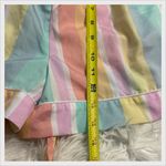 Isaac Mizrahi Pajama Set- Size M Pastel Striped Silky Short Sleeve Shorts Photo 6