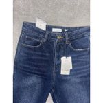 a loves a high rise straight leg jeans nwt fray raw hem size 26 Blue Photo 3