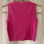 ZARA Pink Knit Crop Top Women’s Size Small Short Sleeve Photo 2